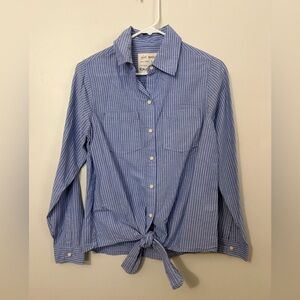 Girl Krazy Classic Blue Striped Shirt